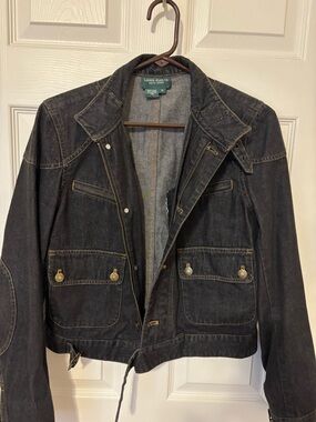 Ralph Lauren Dark Indigo Denim Trucker Jacket 100% Cotton